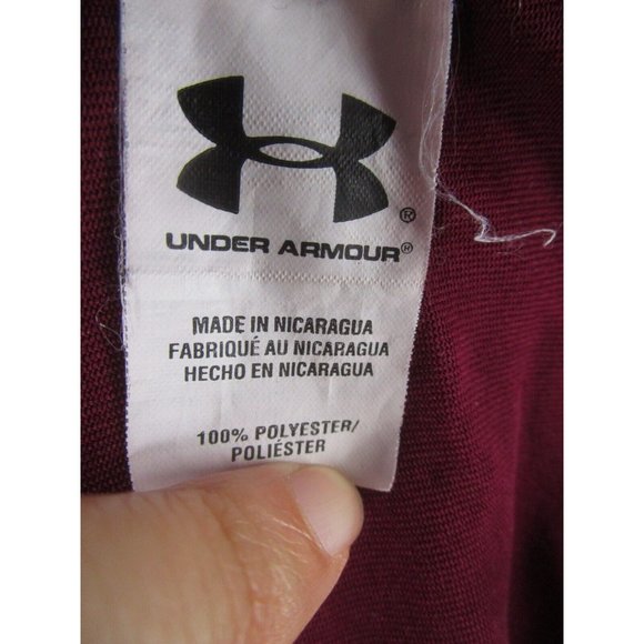 Under Armour Shirt Small Pullover Top Heat Gear Loose Running Preppy - Picture 9 of 10
